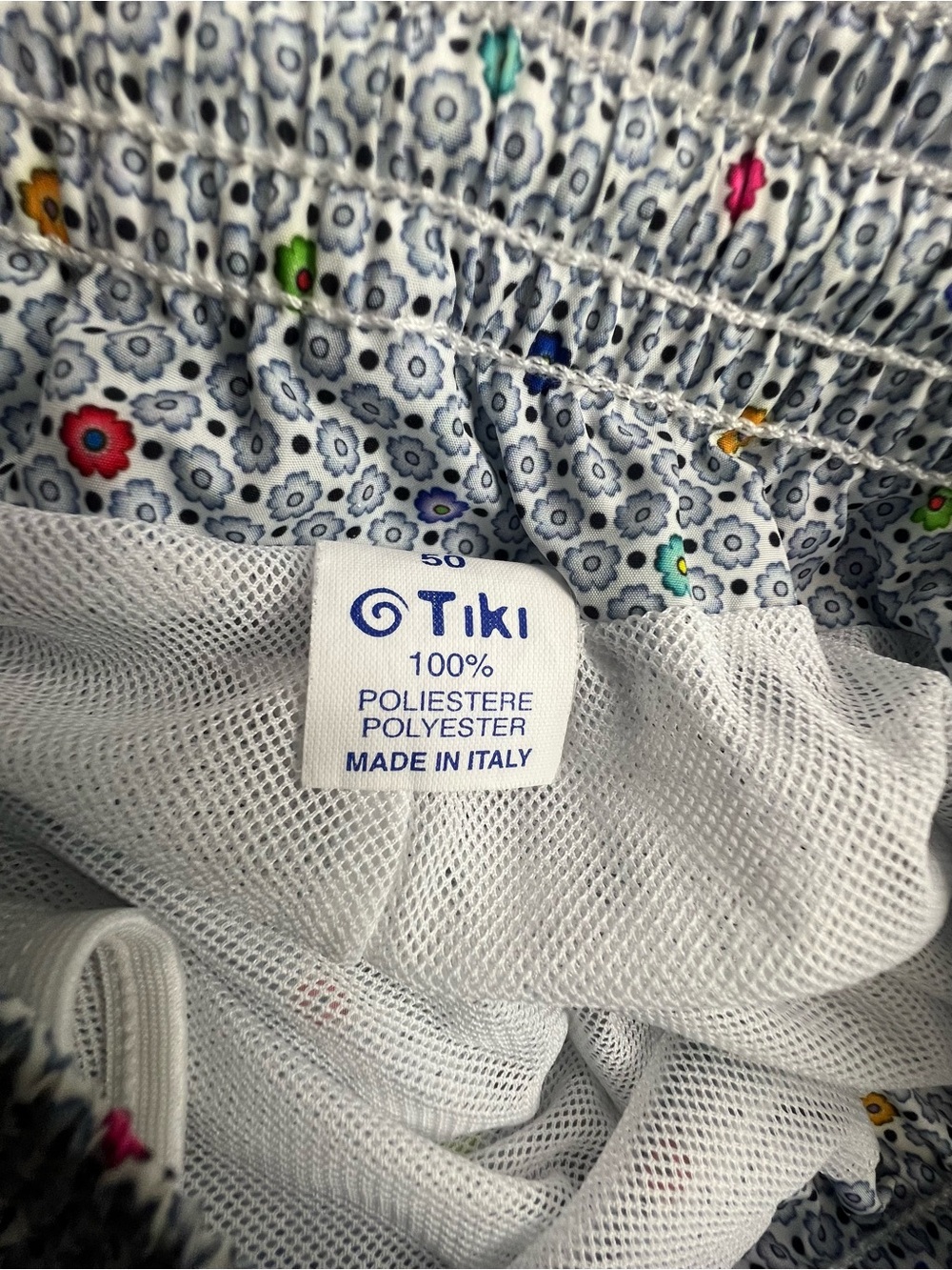 Kids Floral Swim Shorts in Light Blue